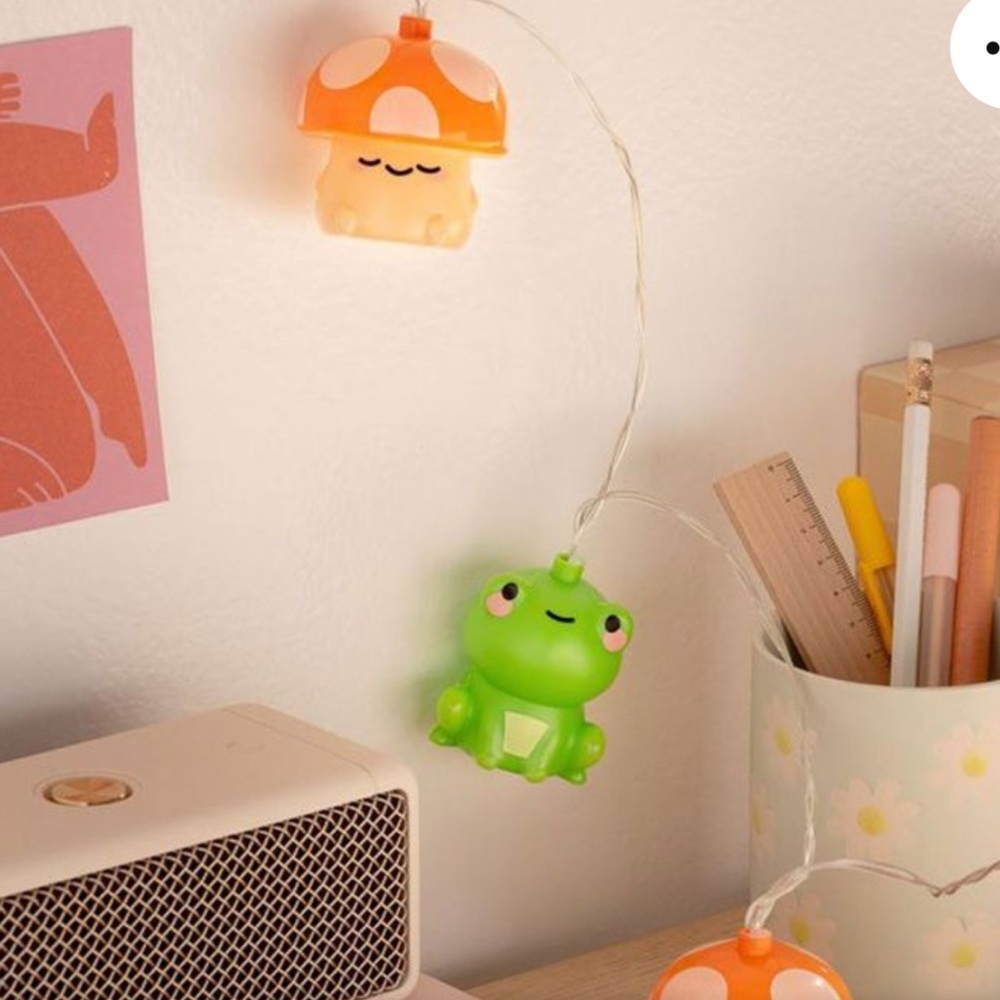 NIB SMOKO | Kai the mushroom and Frankie frog string fairy lights for dorm gifts